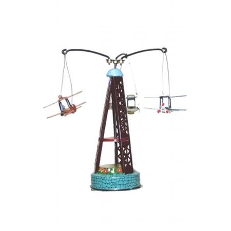 SHAN SHAN MM264 Collectible Tin Toy - Biplane Carousel MM264